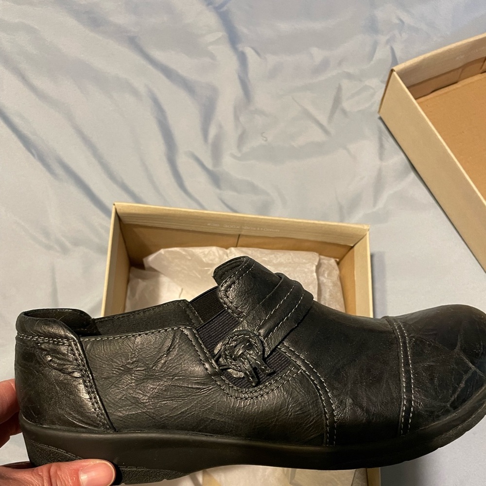 Clark’s back slip on shoes